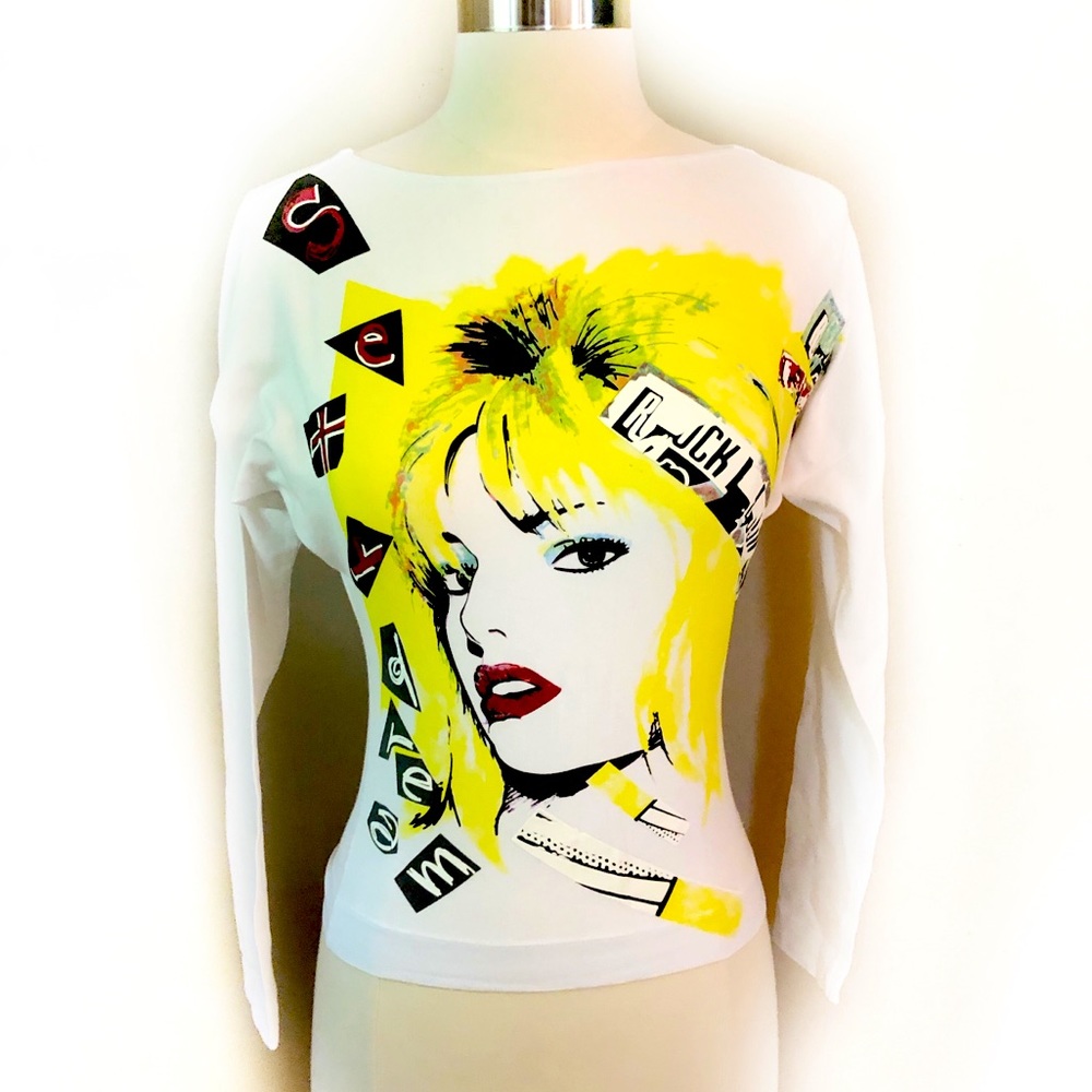 NWOT 80s inspired long sleeve tee size XS